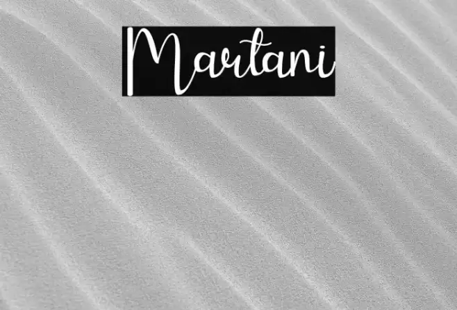 Martani Font examples
