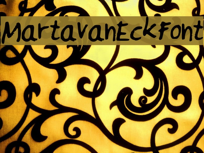 MartavanEck_Font Font examples