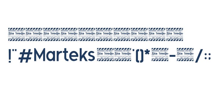 Marteks Personal Use Other Characters