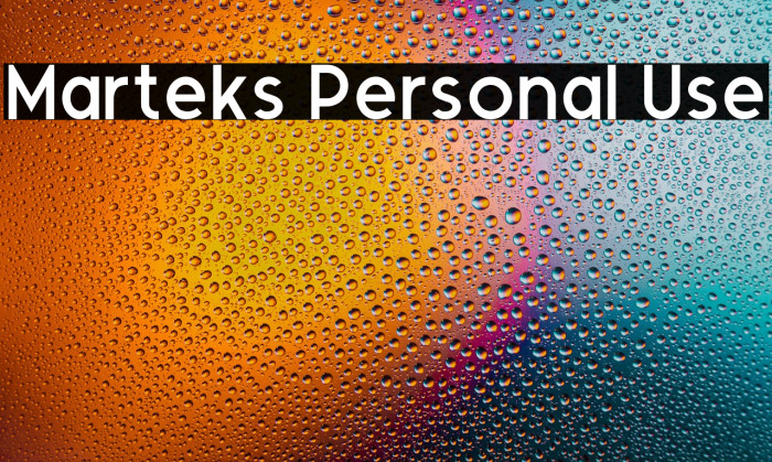 Marteks Personal Use Example 1