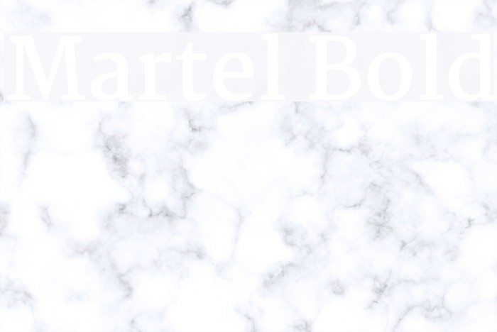 Martel Bold Font examples