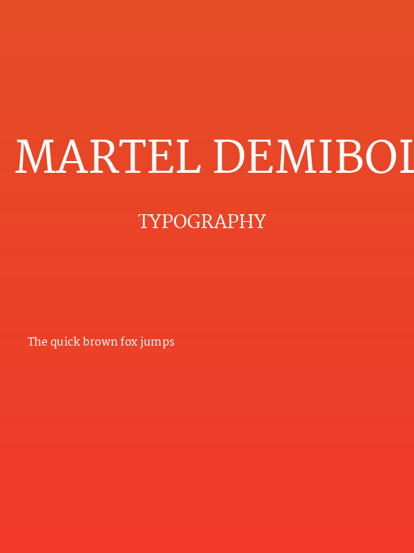 Martel DemiBold Poster