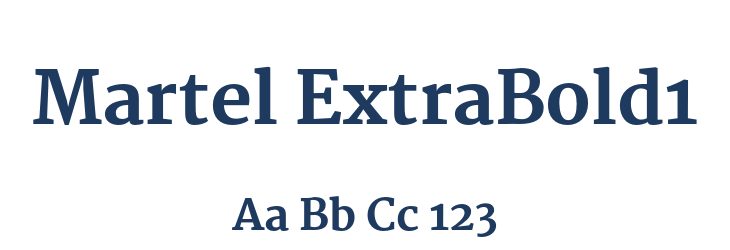 Martel ExtraBold1 Font Preview