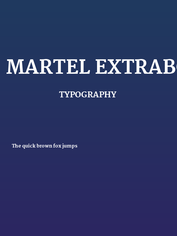 Martel ExtraBold1 Poster