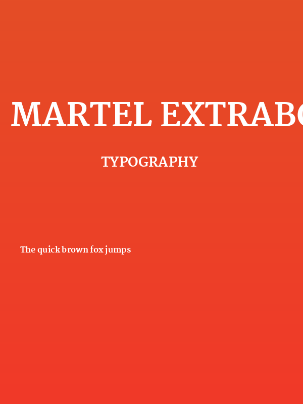 Martel ExtraBold Poster