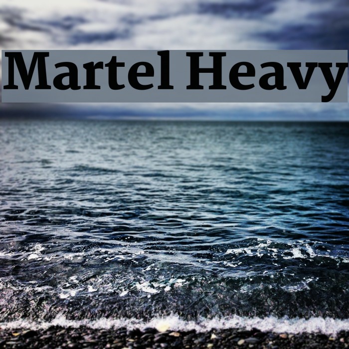 Martel Heavy Font examples
