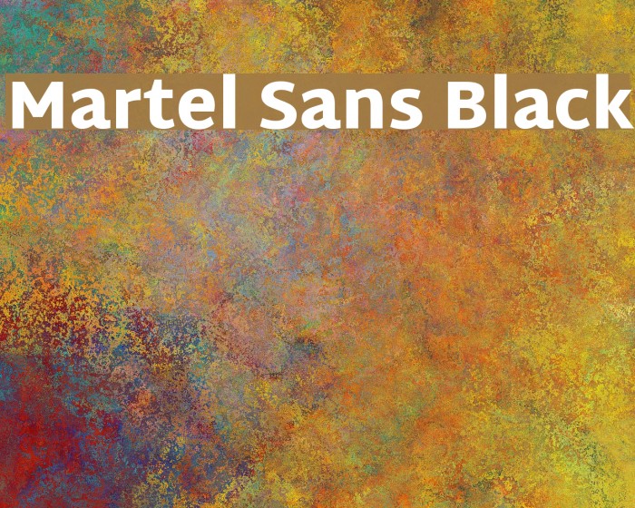 Martel Sans Black Font examples