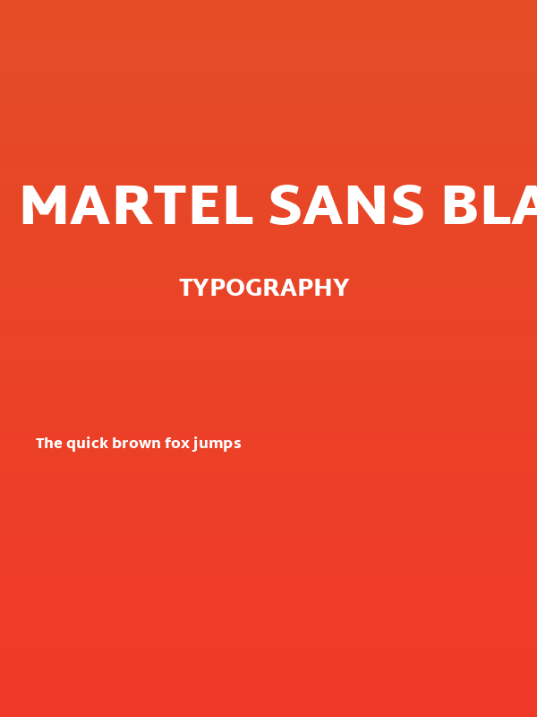 Martel Sans Black Poster