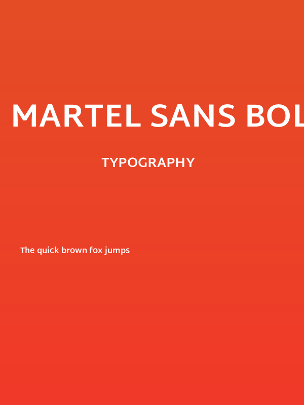 Martel Sans Bold Poster