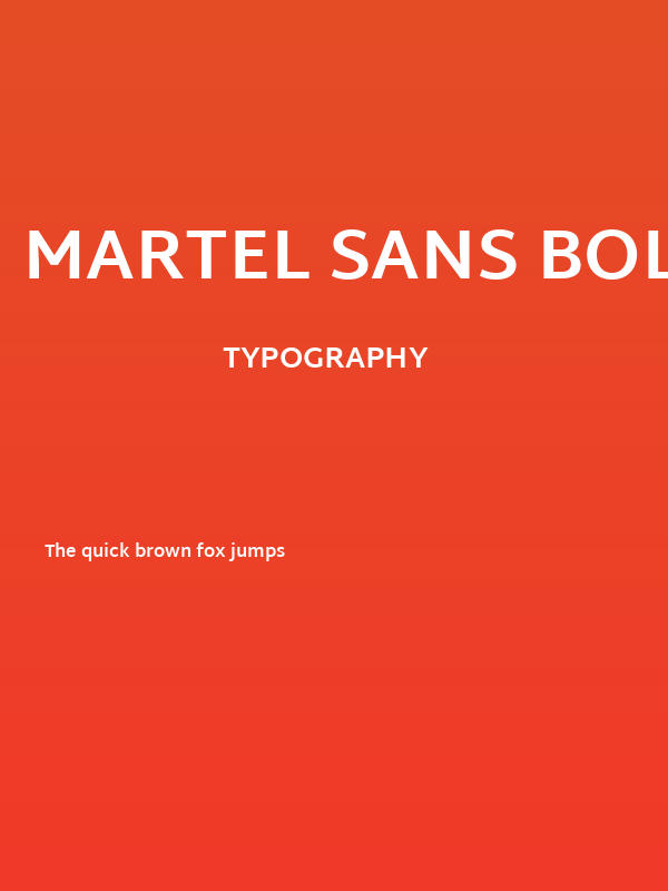 Martel Sans Bold Poster
