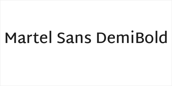 Martel Sans DemiBold Logo
