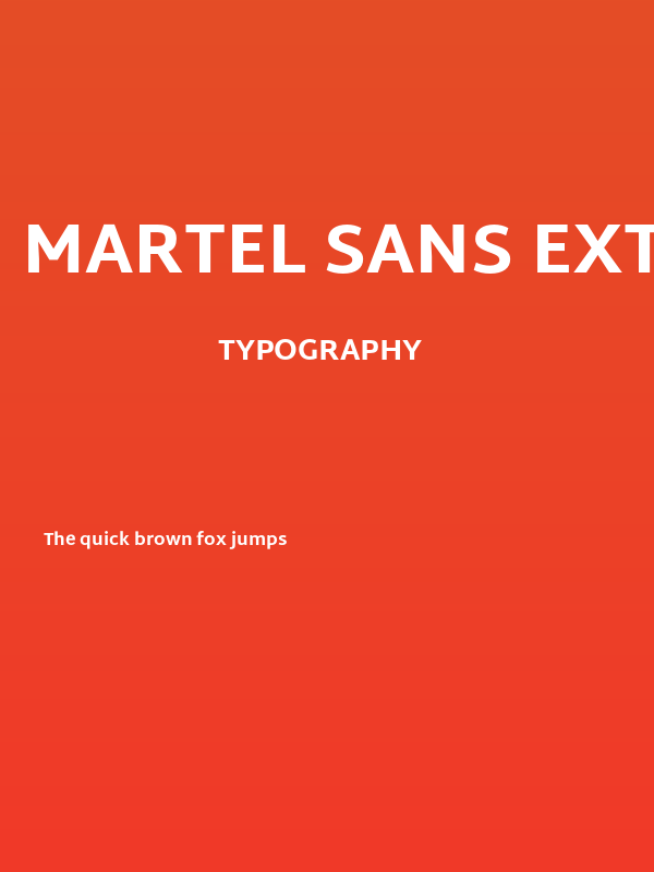 Martel Sans ExtraBold Poster