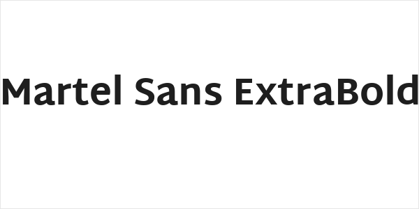 Martel Sans ExtraBold Logo