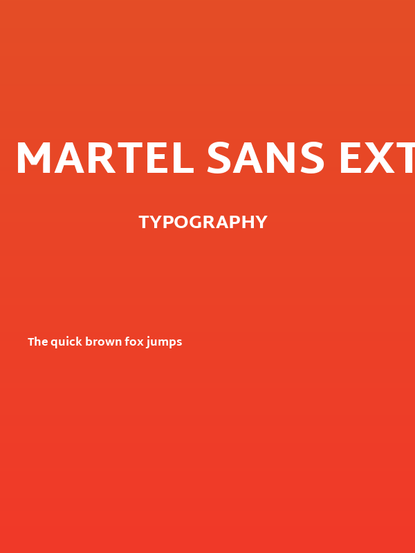 Martel Sans ExtraBold Poster