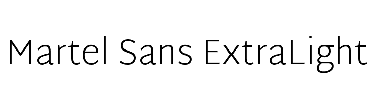 Martel Sans ExtraLight Font