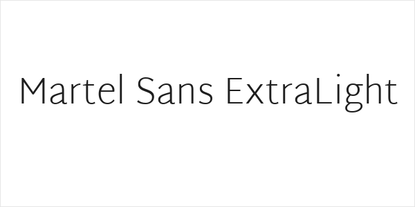 Martel Sans ExtraLight Logo