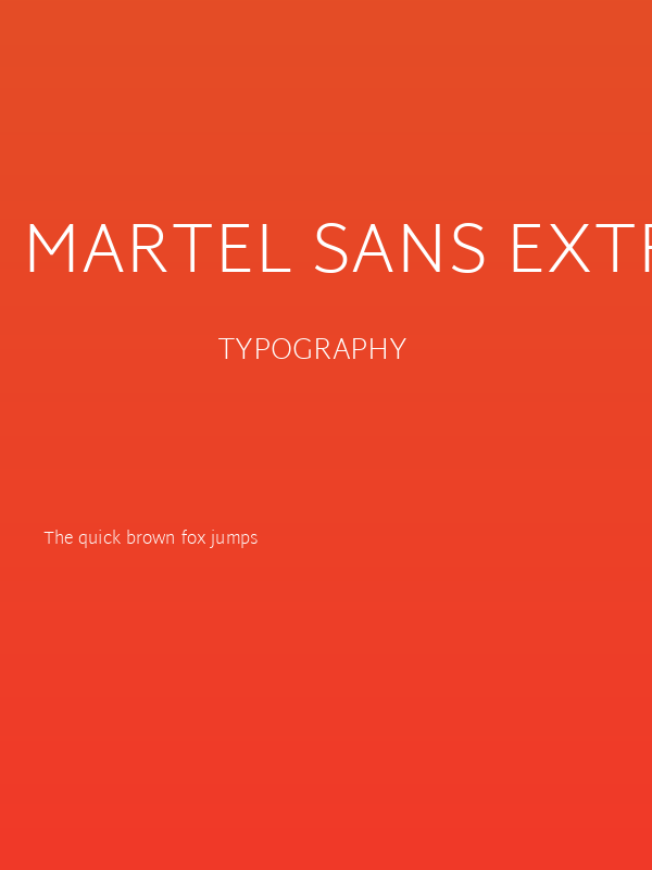 Martel Sans ExtraLight Poster