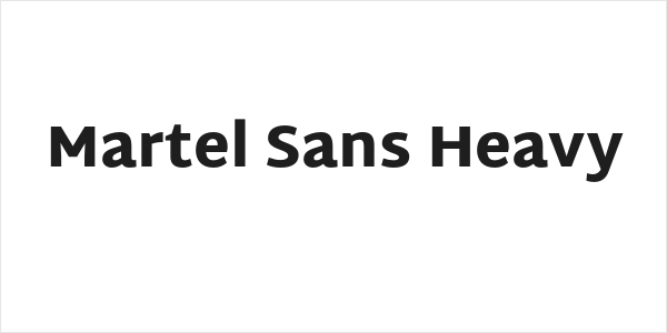 Martel Sans Heavy Logo