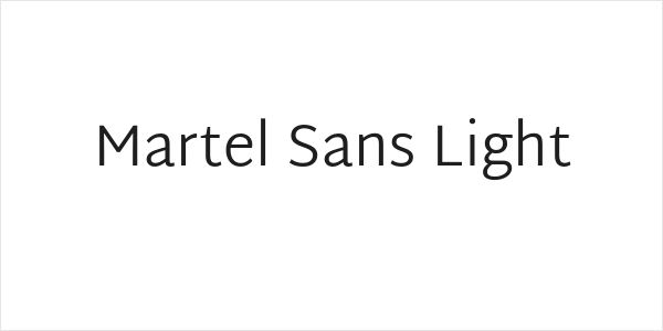 Martel Sans Light Logo