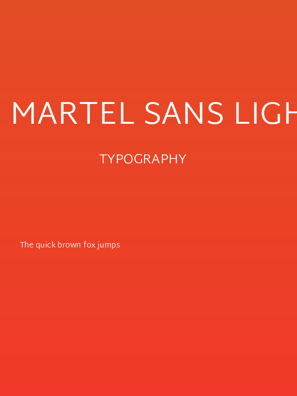 Martel Sans Light Poster