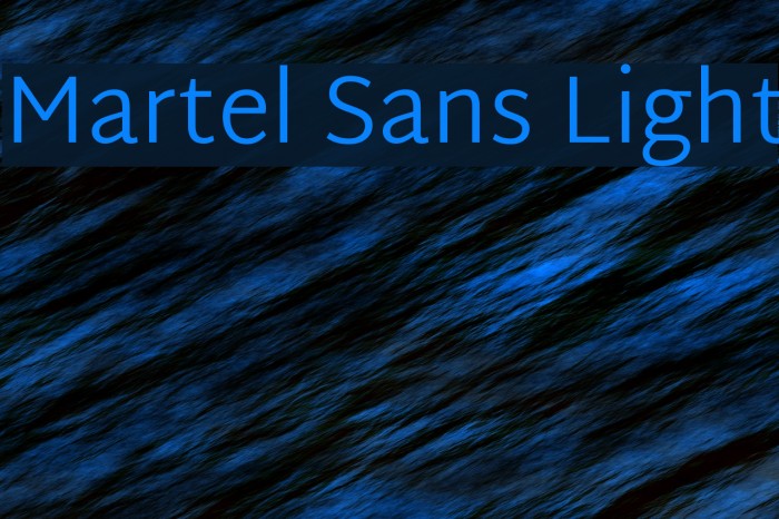 Martel Sans Light Font examples