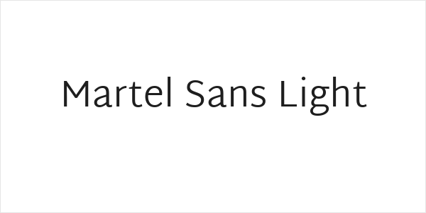 Martel Sans Light Logo