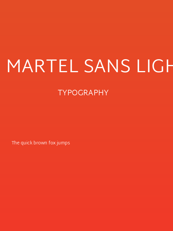 Martel Sans Light Poster