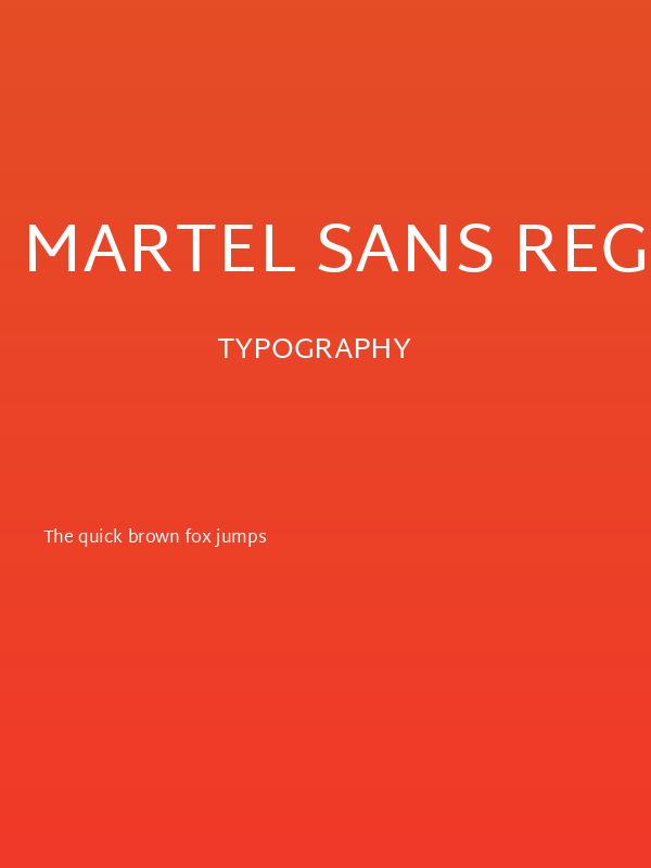 Martel Sans Regular Poster