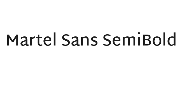 Martel Sans SemiBold Logo