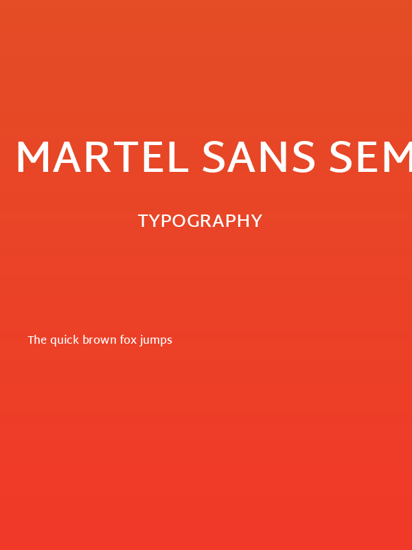 Martel Sans SemiBold Poster