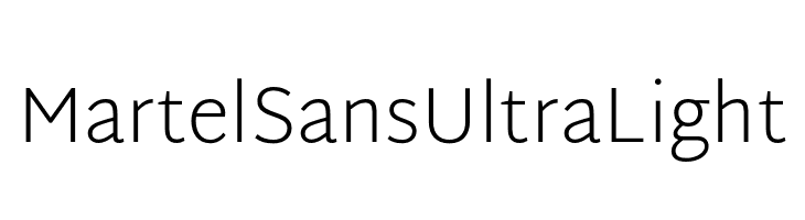 Martel Sans UltraLight  フリーフォントのダウンロード