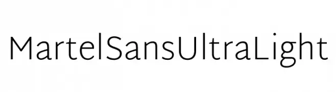 Martel Sans UltraLight  Fuentes Gratis Descargar