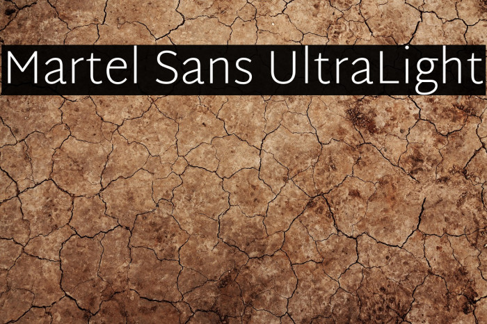 Martel Sans UltraLight Example 1