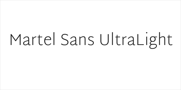 Martel Sans UltraLight Logo