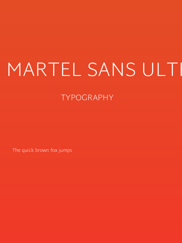 Martel Sans UltraLight Poster