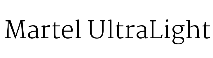 Martel UltraLight Font