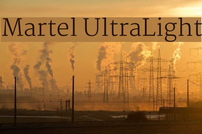 Martel UltraLight Font examples