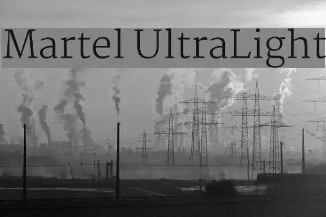 Martel UltraLight Font examples