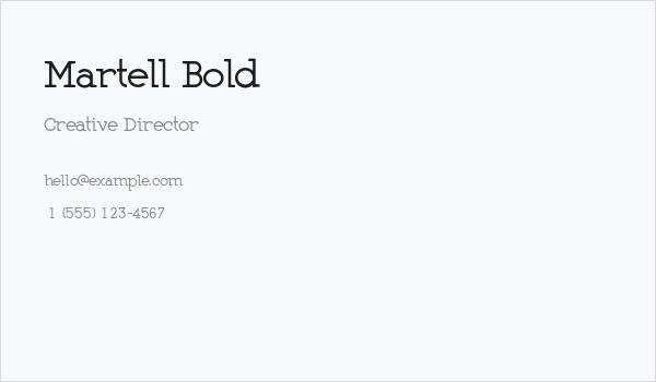 Martell Bold Business Card