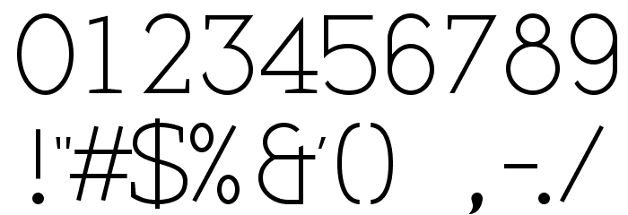Martell Light Font OTHER CHARS