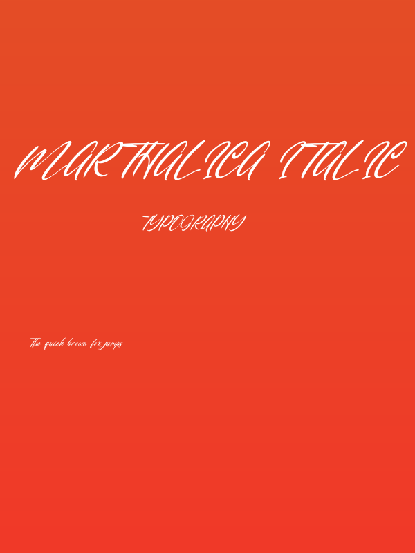 Marthalica Italic Poster