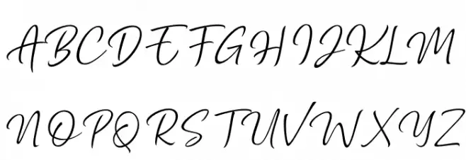 Marthin Slant 字体 大写