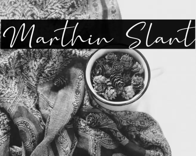 Marthin Slant Font examples