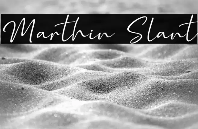Marthin Slant Font examples