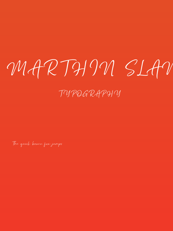 Marthin Slant Poster