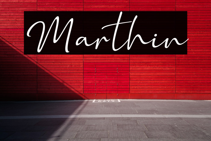 Marthin Font examples