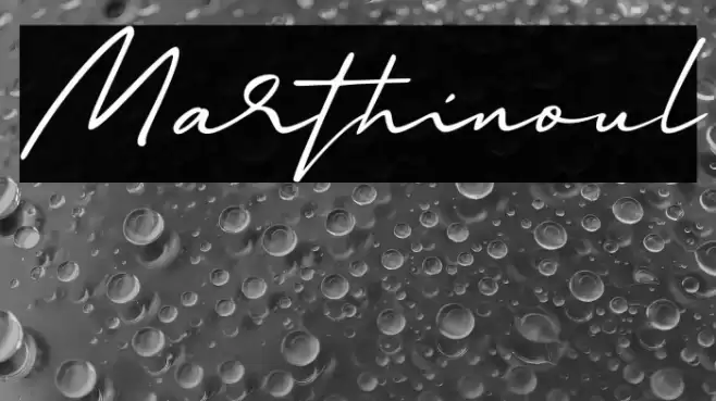 Marthinoul Font examples