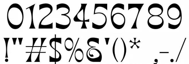 Marthy Regular フォント その他の文字