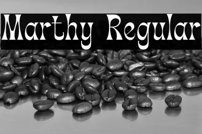 Marthy Regular Font examples