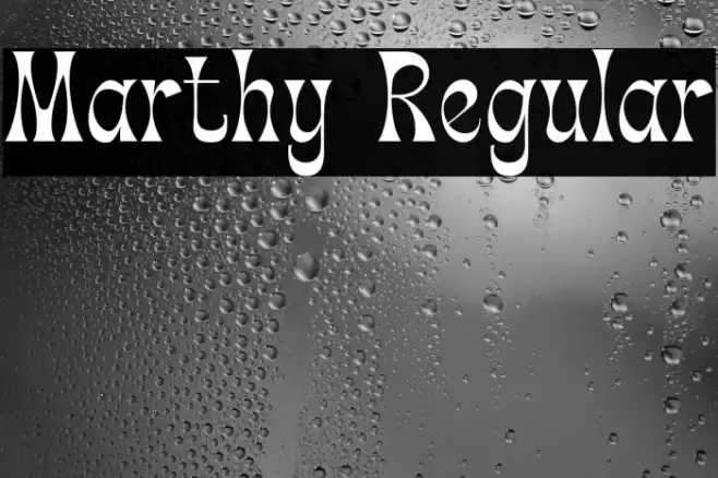 Marthy Regular Font examples